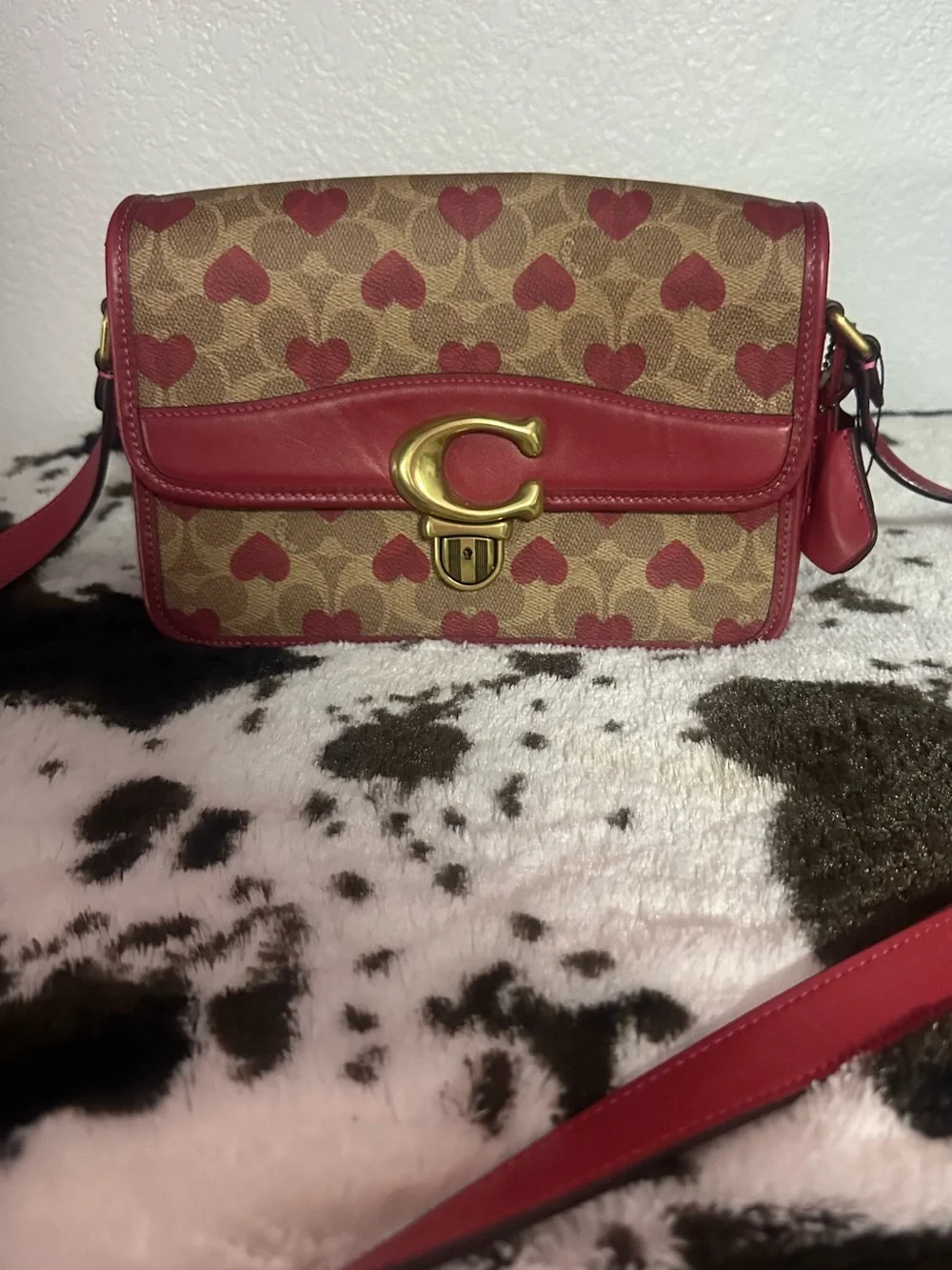 COACH STUDIO SHOULDER BAG IN SIGNATURE CANVAS WITH HEART PRINT
